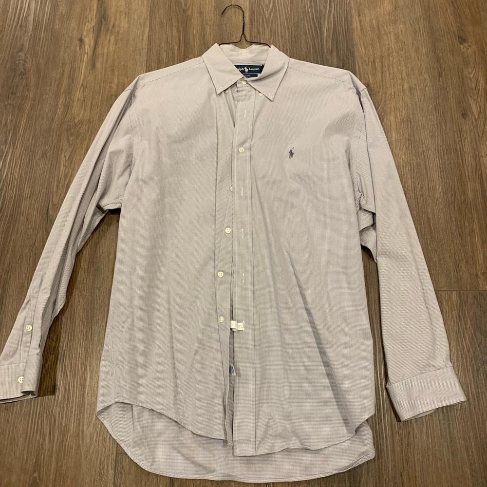 Ralph Lauren Men's Light Gray Button Down Shirt